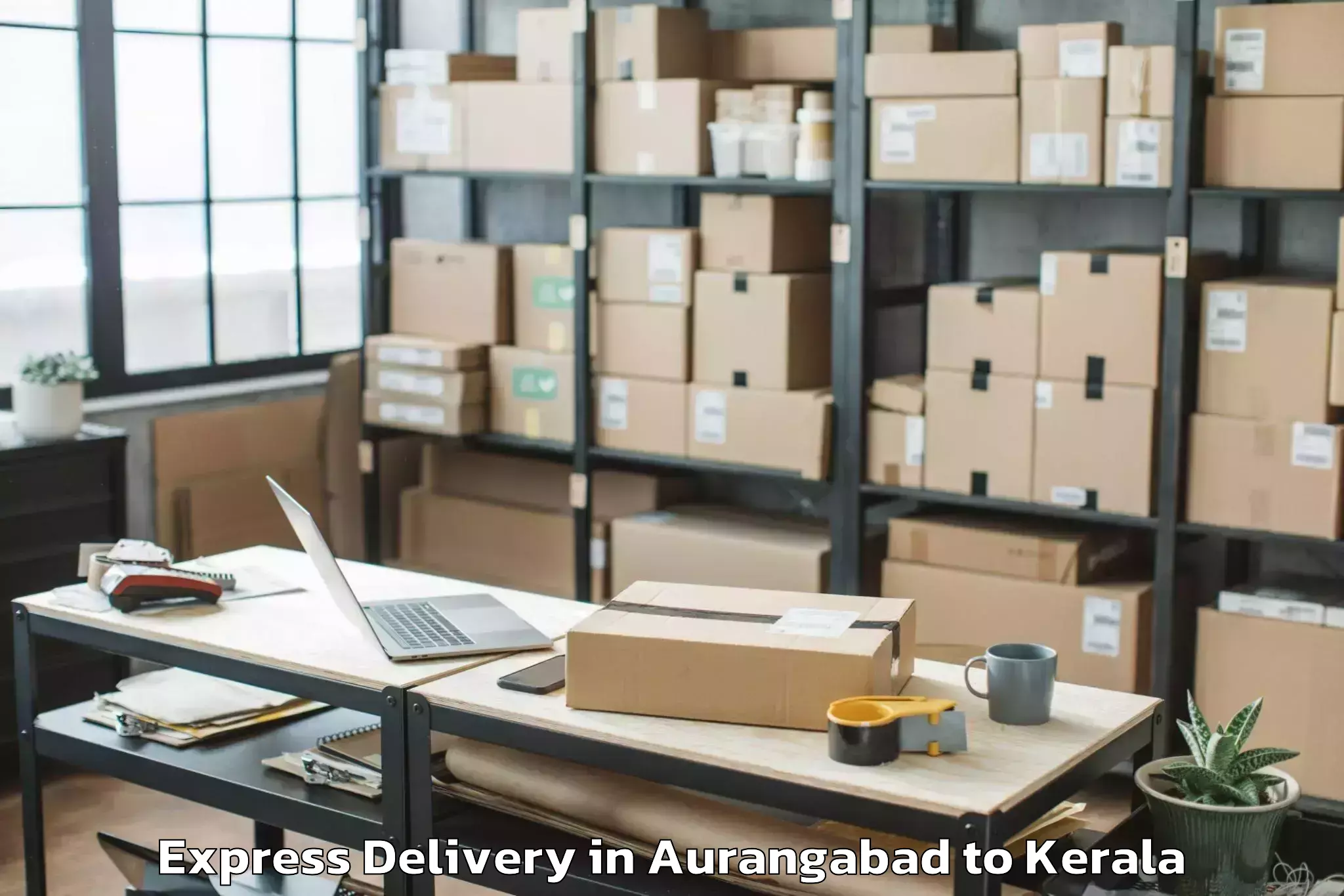 Expert Aurangabad to Pandanad Part Express Delivery